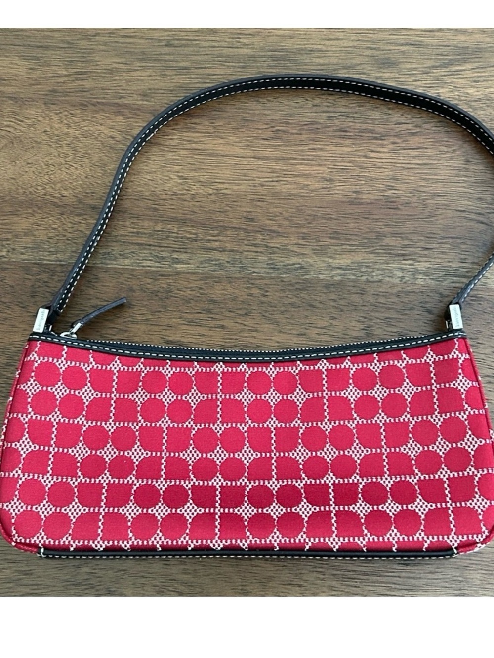 Vintage Kate Spade Y2K Dot Noel Shoulder Bag Red 10”